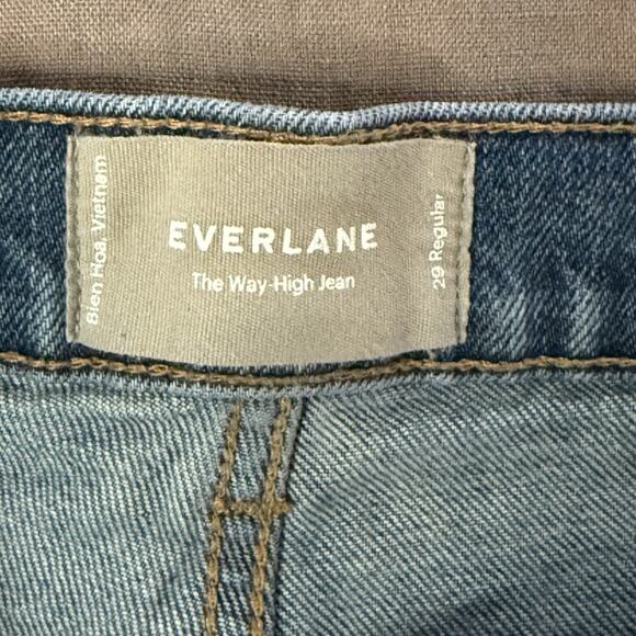 Everlane Women's Jeans The Way High Light Wash 29R 28x26 Y2K Mom Jeans - Picture 3 of 10